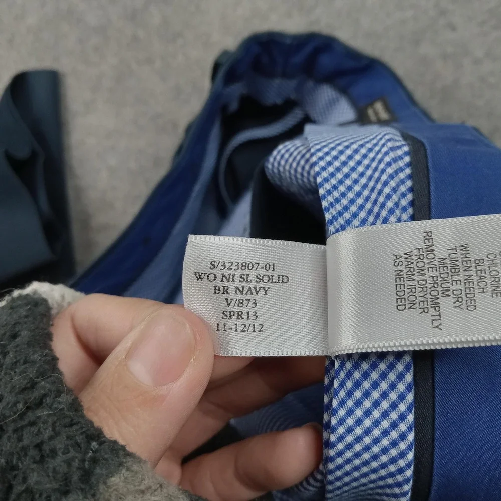 Banana Republic‎ Pants Mens 35x32 Navy Non Iron Chino Tailored Slim Fit Dress
